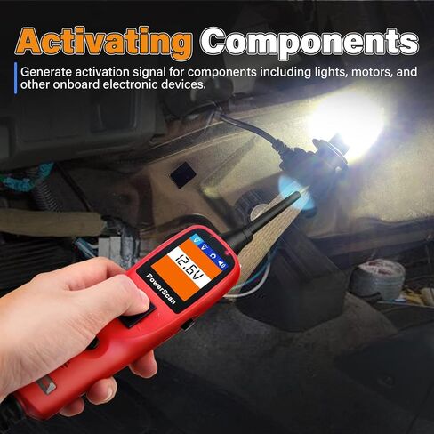 2025 Autel PowerScan PS100 Power Proper Probe Tester ، 12-24V Automotive Electrical Open/Short Breaker Finder ، أداة اختبار تنشيط المكون ، اختبار FUSE RELAY TRALAY AC/DC ، كابل 40 قدمًا ، لسيارات 99 ٪ in Kuwait