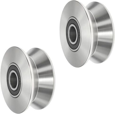 Sliding Gate Wheel Stainless Steel V Groove Wheel Heavy Duty Conveyor Rollers Industrial Caster Ball Bearing Pulley Rolling Gate Hardware Kit for Garage Door Machinery in Kuwait