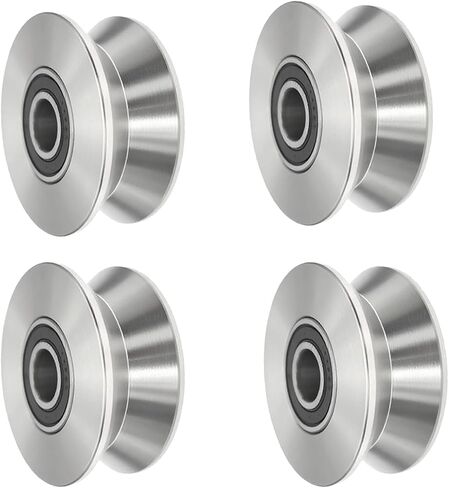 Sliding Gate Wheel Stainless Steel V Groove Wheel Heavy Duty Conveyor Rollers Industrial Caster Ball Bearing Pulley Rolling Gate Hardware Kit for Garage Door Machinery in Kuwait