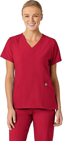WonderWink Womens Stylized V-Neck Top Medical Scrubs Shirt, Navy, X-Large US in Saudi Arabia