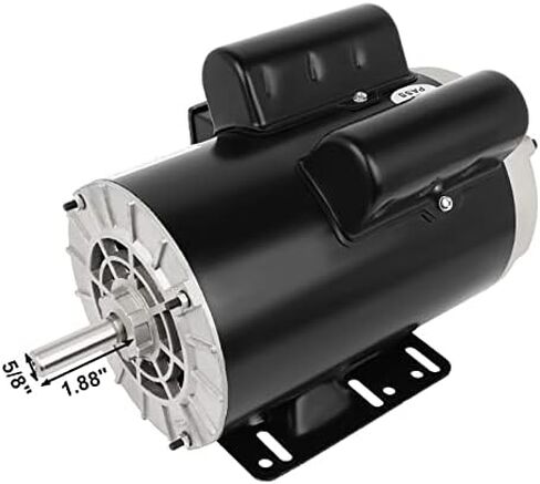 2HP Electric Motor 3450RPM General Purpose Single Phase Motor 115/230V 5/8" Shaft Diameter CW/CCW ODP 60HZ in Kuwait