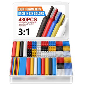 108pcs مجموعة أنابيب تقلص الحرارة - 3: 1 مبطن لاصق ، مقاوم للماء من الدرجة البحرية ، 6 ألوان 3 أحجام للصناعات والسيارات والأسلاك والكابلات إصلاح in Kuwait