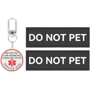 Do Not Pet Service Dog ID Tag, Double Side Engraved Medical Alert Symbol Easily Attach to Collar, Harness (Small-0.98 inch) in Kuwait