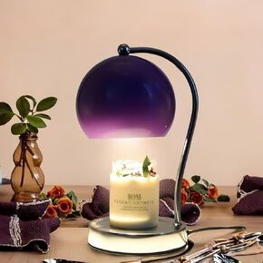Candle Lamp Warmer, Wide Base Scented Candle Warmer with Timer and Dimmer, Adjustable Candle Melting Lattern, Home Decor Table Lamp (Silver) in Kuwait