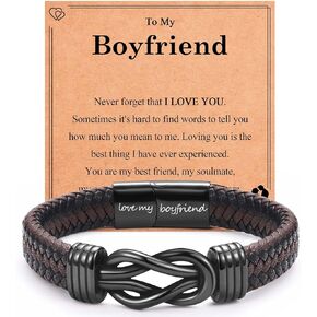 سوار اللانهاية عقدة سوار من الجلد المحفوظ هدايا لابن ابن أخ أخي أبي ، تخرج عيد الفصح عيد ميلاد عيد ميلاد هدايا عيد ميلاد للأولاد المراهقين له in Kuwait