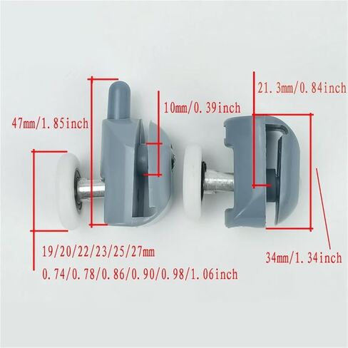 4pcs-8pcs/مجموعة غرف الدش كبائن الكبائن بكرة دش البنية/المتسابقين/0 weadels/pulleys diameter20mm/22mm/23mm/25mm/27mm. in Kuwait