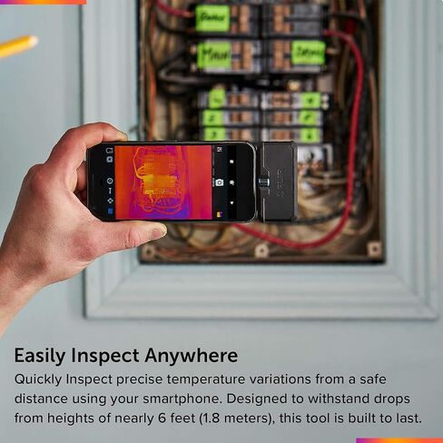 FLIR ONE Pro - Thermal Imaging Camera for iOS Smartphones (iPhone 15 and Newer w/USB-C), 320x240 Super Resolution (160x120 Native IR) in Kuwait