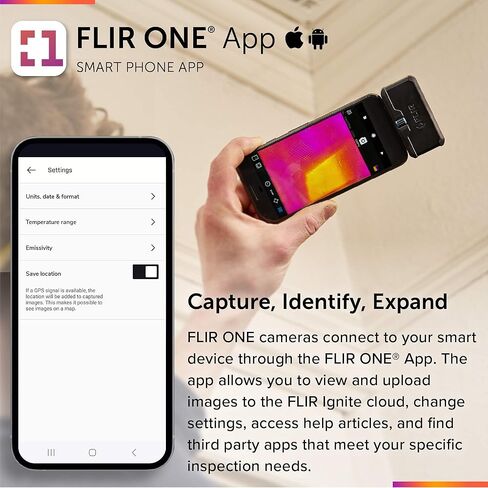 FLIR ONE Gen 3 - Thermal Imaging Camera for iOS Smartphones (iPhone 15 and Newer w/USB-C): Use for Home Inspection, HVAC, Automotive, Machine Industries and More in Saudi Arabia