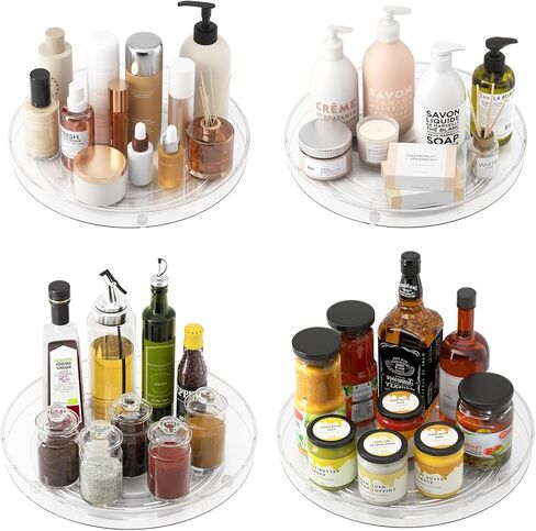 منظم سوزان كسول ، 2pcs 360 درجة منظم القرص الدوار ، الثلاجة الكسول سوزان ، منظم سوزان البخري ، منظم سوزان كسول ، كسول سوزان للثلاجة in Kuwait