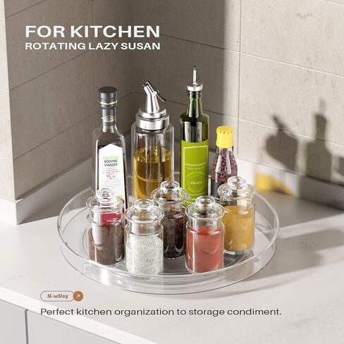 منظم سوزان كسول ، 2pcs 360 درجة منظم القرص الدوار ، الثلاجة الكسول سوزان ، منظم سوزان البخري ، منظم سوزان كسول ، كسول سوزان للثلاجة in Kuwait