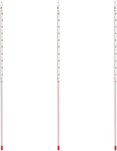 3Pcs Glass Celsius Thermometer 0-200℃ Length 300mm Laboratory Red Liquid Temprature Meter in Saudi Arabia