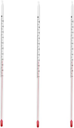 3Pcs Glass Celsius Thermometer 0-200℃ Length 300mm Laboratory Red Liquid Temprature Meter in Saudi Arabia