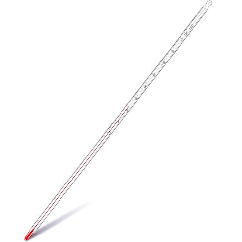 General Purpose Lab Thermometer 12 Inch Total Immersion Glass Liquid -20 to 150℃ Liquid in Glass Thermometer for Laboratories Universities Food and Beverage Processing Clear in Kuwait