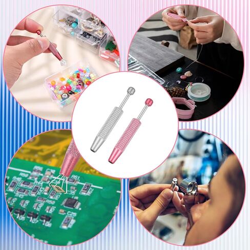 2 PCS ثقب أداة Grabber ، Diamond 4 Prongs Claw Tweezers الصلب غير القابل للصدأ ، التقاط أداة ثقب القلم لكائنات صغيرة رقائق IC المكونات الإلكترونية in Kuwait