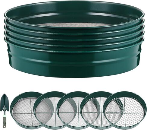 بلولو 5 حزمة 14.57 بوصة مصنف الذهب المصنف الذهبي مع مجرفة 1/2 "1/4" 1/8 "1/12" 1/20 " in Kuwait