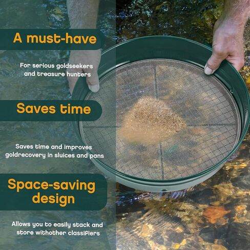 بلولو 5 حزمة 14.57 بوصة مصنف الذهب المصنف الذهبي مع مجرفة 1/2 "1/4" 1/8 "1/12" 1/20 " in Kuwait