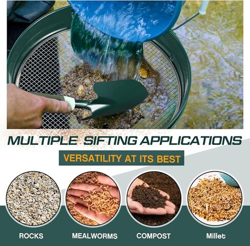 بلولو 5 حزمة 14.57 بوصة مصنف الذهب المصنف الذهبي مع مجرفة 1/2 "1/4" 1/8 "1/12" 1/20 " in Kuwait