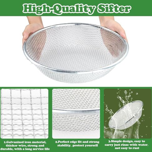 Soil, Sand, and Compost Sifter for Gardening – Sieve for Rocks, Dirt, and Organic Material – Fits 5-Gallon Buckets-3/8 in Aperture in Saudi Arabia