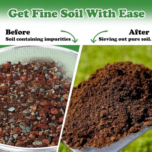 Soil, Sand, and Compost Sifter for Gardening – Sieve for Rocks, Dirt, and Organic Material – Fits 5-Gallon Buckets-3/8 in Aperture in Saudi Arabia