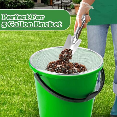 Soil, Sand, and Compost Sifter for Gardening – Sieve for Rocks, Dirt, and Organic Material – Fits 5-Gallon Buckets-3/8 in Aperture in Saudi Arabia