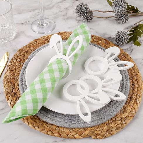 Christmas Satin Cloth Napkins and Napkin Rings Set of 24, 20" x 20" Washable Reusable Red Green Napkins + Matte Gold Semicircle Napkin Rings, Ideal Dinner Table Set for Christmas New Year in Kuwait