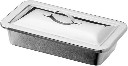 McKesson Surgical Tray - Stainless Steel Instrument Tray, Medical Metal Tray with Cover and Strap Handle, Non-Sterile, Autoclavable, Easy to Clean, 8 1/2 in x 3 in x 1 1/2 in, 1 Count in Saudi Arabia