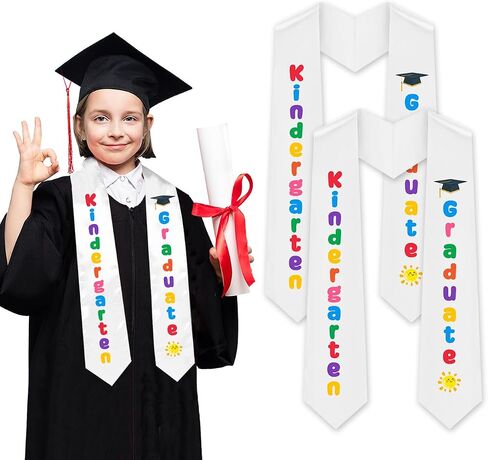 2Pcs Kindergarten Preschool Graduation Stole Class of 2025 Graduation Sash Custom Graduation Stole for Kids in Saudi Arabia