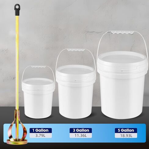 Paint Mixer for Drill, Paint Stirrer for Drill, Zinc Plated Steel, Rustproof and Easy to Clean, Fits Standard Drill, 1-5 Gallon Buckets, Mixes Paint, Mud, Grout, Epoxy, Cement, 2.36" Diamater, 1PC in Saudi Arabia