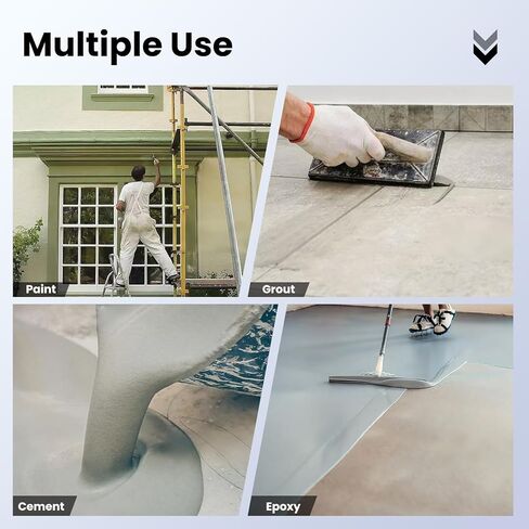 Paint Mixer for Drill, Paint Stirrer for Drill, Zinc Plated Steel, Rustproof and Easy to Clean, Fits Standard Drill, 1-5 Gallon Buckets, Mixes Paint, Mud, Grout, Epoxy, Cement, 2.36" Diamater, 1PC in Saudi Arabia