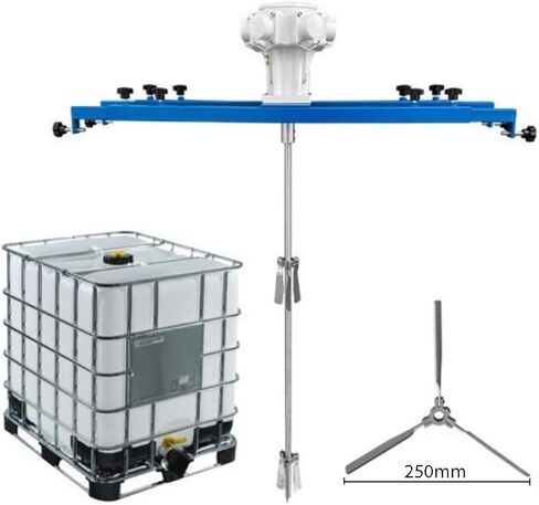 1HP Pneumatic Paint Mixer for IBC & Open-top Drum, Coat Mixer Bracket Air Agitator Stirring Machine, Paint Mix Tool (Container: 1000L IBC) in Kuwait
