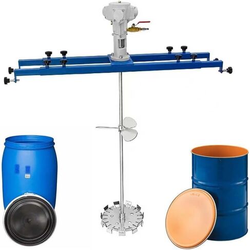 1HP Pneumatic Paint Mixer for IBC & Open-top Drum, Coat Mixer Bracket Air Agitator Stirring Machine, Paint Mix Tool (Container: 1000L IBC) in Kuwait