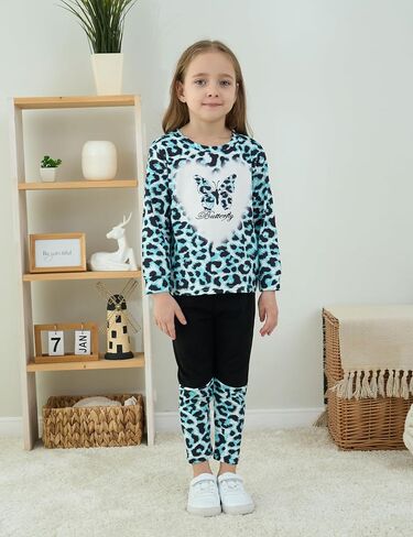 Toddler Kid Girl Clothes Floral Letter Graphic short-sleeved top long pants 2PC Spring/Summer Outfit Set in Saudi Arabia