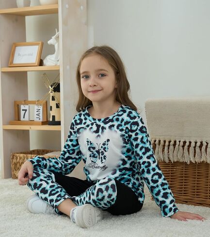 Toddler Kid Girl Clothes Floral Letter Graphic short-sleeved top long pants 2PC Spring/Summer Outfit Set in Saudi Arabia