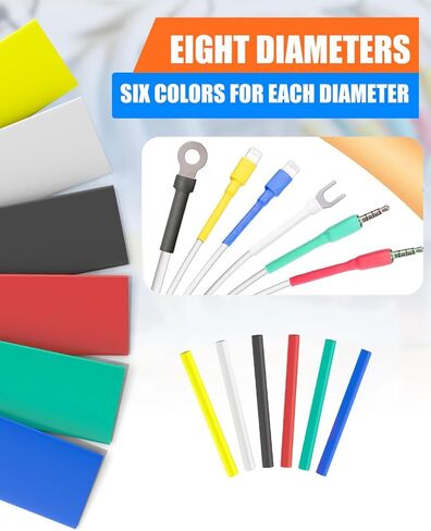 108pcs مجموعة أنابيب تقلص الحرارة - 3: 1 مبطن لاصق ، مقاوم للماء من الدرجة البحرية ، 6 ألوان 3 أحجام للصناعات والسيارات والأسلاك والكابلات إصلاح in Kuwait