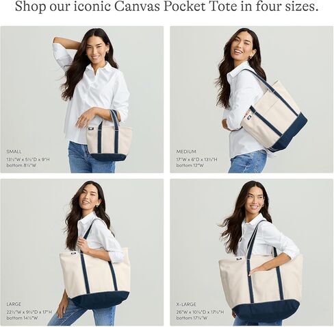 Lands' End Zip Top Canvas Tote Bag in Saudi Arabia