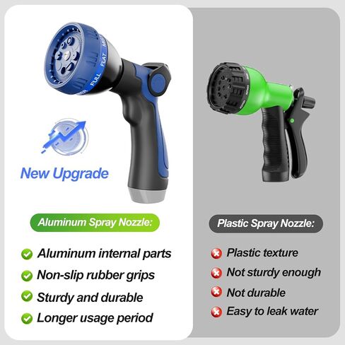 125ft 304 Stainless Steel Garden Hose Metal, Heavy Duty Water Pipe with Nozzles for Yard, Outdoor - Flexible, Never Kink & Tangle, Puncture Resistant (Sliver) in Saudi Arabia