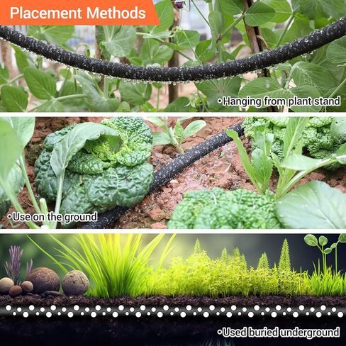 Mamizo Soaker خرطوم 50 قدم 1/2 "، موصلات النحاس الصلبة المطاط أطول ، خرطوم بالتنقيط الشاق لتوفير 70 ٪ من الماء ، خراطيم Soaker للحديقة واللحف والفناء (1/2" 50 قدم) in Kuwait