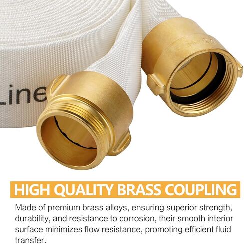 خرطوم النار ، 1-1/2 "id × 75 قدم ، سترة واحدة TPU ، 450 رطل/بوصة مربعة ضغط الانفجار ، خرطوم النار الصناعية مع توصيلات النحاس NST/NH للاستخدام الداخلي in Kuwait