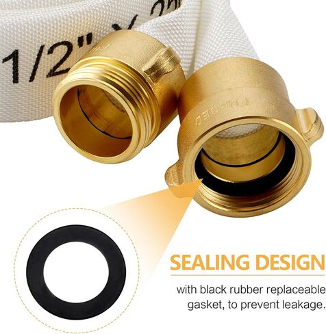 خرطوم النار ، 1-1/2 "id × 75 قدم ، سترة واحدة TPU ، 450 رطل/بوصة مربعة ضغط الانفجار ، خرطوم النار الصناعية مع توصيلات النحاس NST/NH للاستخدام الداخلي in Kuwait