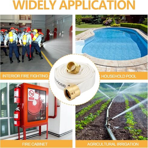 خرطوم النار ، 1-1/2 "id × 75 قدم ، سترة واحدة TPU ، 450 رطل/بوصة مربعة ضغط الانفجار ، خرطوم النار الصناعية مع توصيلات النحاس NST/NH للاستخدام الداخلي in Kuwait