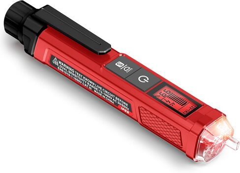 KAIWEETS Voltage Tester/Non-Contact Voltage Tester with Signal Percentage, Dual Range AC 12V/70V-1000V, Live/Null Wire Tester, Electrical Tester with LCD Display, Buzzer Alarm, Wire Breakpoint Finder in Kuwait