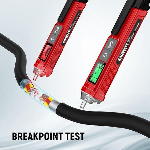 KAIWEETS Voltage Tester/Non-Contact Voltage Tester with Signal Percentage, Dual Range AC 12V/70V-1000V, Live/Null Wire Tester, Electrical Tester with LCD Display, Buzzer Alarm, Wire Breakpoint Finder in Kuwait