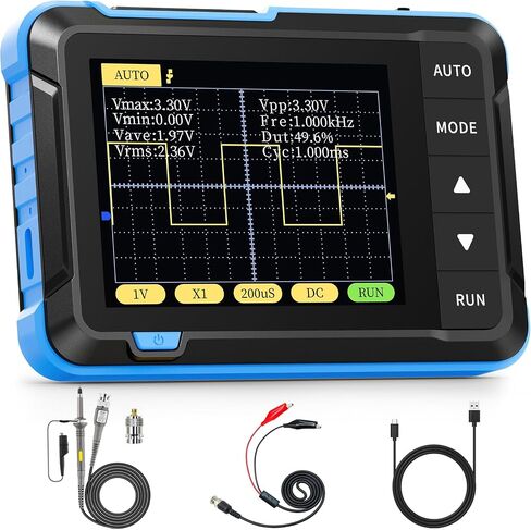 FNIRSI DSO152 Handheld Oscilloscope - 2.8" TFT Digital Oscilloscope Kit 200KHz Bandwidth 2.5MS/s High Sampling Rate Portable Pocket Oscilloscope, Trigger Function Auto/Nomal/Single in Saudi Arabia