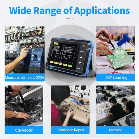 FNIRSI DSO152 Handheld Oscilloscope - 2.8" TFT Digital Oscilloscope Kit 200KHz Bandwidth 2.5MS/s High Sampling Rate Portable Pocket Oscilloscope, Trigger Function Auto/Nomal/Single in Saudi Arabia