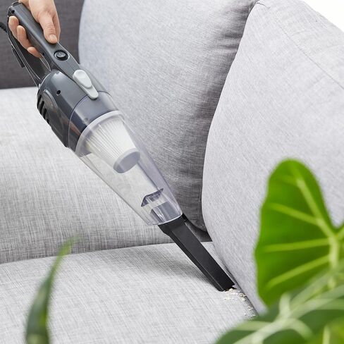 Amazon Basics 2-in-1 Corded Stick Vacuum Cleaner, Convertible to Handheld, Lightweight (3.9 LBS), with Washable HEPA Filter, Crevice Tools, 0.5L Dust Cup, 19.7-Ft Cord, 300W, Black in Kuwait