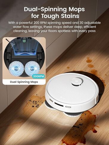 Lefant M210 Pro Robot Vacuum Cleaner,Easy to Use,120 Mins Runtime,6 Cleaning Modes,APP/Voice/WiFi/Alexa Control,Multi-Surface Cleaning in Kuwait