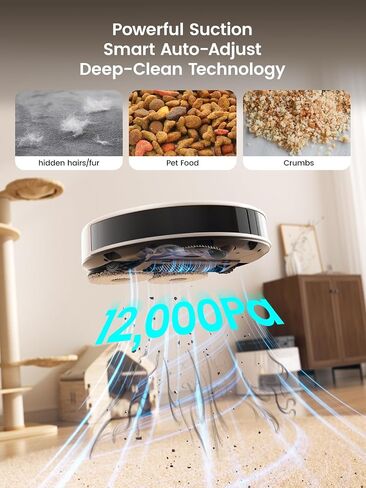 Lefant M210 Pro Robot Vacuum Cleaner,Easy to Use,120 Mins Runtime,6 Cleaning Modes,APP/Voice/WiFi/Alexa Control,Multi-Surface Cleaning in Kuwait
