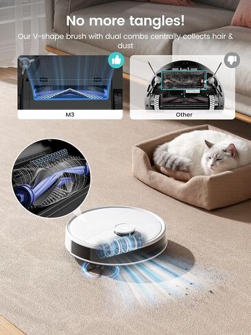Lefant M210 Pro Robot Vacuum Cleaner,Easy to Use,120 Mins Runtime,6 Cleaning Modes,APP/Voice/WiFi/Alexa Control,Multi-Surface Cleaning in Kuwait