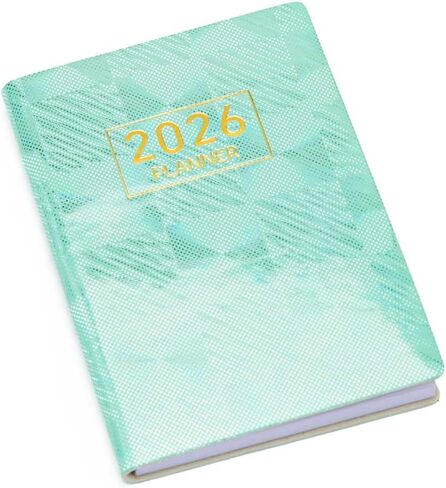 Mogoostry 2025 Pocket Planner Mini Weekly Planner 3 "× 4" Starlight Black Leather 2025 Pocket Notepad Daily Calendar Plannner in Kuwait