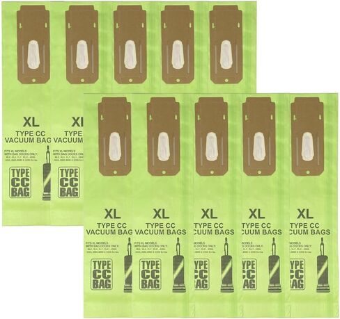 10 حزم من النوع CC أكياس استبدال مكنسة كهربائية مستقيمة متوافقة مع Oreck XL XL2 XL7 XL21 ، Elevate ، XL Commercial ، XL2100RHS ، U2000R1 ، U2000RB1 ، XL Classic ، XL Silver ، XL GOLD وما إلى ذلك. in Kuwait